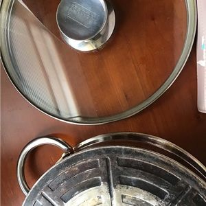 Steel stilling pot,double easy cover,